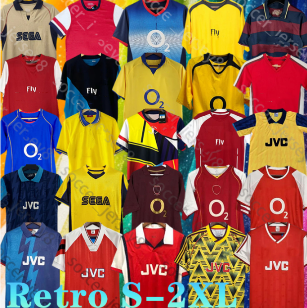 88 90 91 92 02 01 Gunners HENRY Retro Soccer Jerseys HIGHBURY PIRES REYES BERGKAMP ADAMS Persie V. PERSIE 11 12 03 04 05 06 07 08 Vintage Classic men Uniforms football shirt
