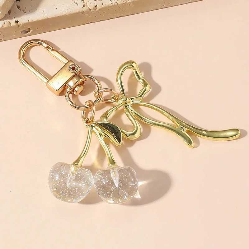 Cherry Pendant Keychain for Women Cute Bag Decoration Multifunctional Jewelry Car Key Accessories Trendy Charm Keyring S250815