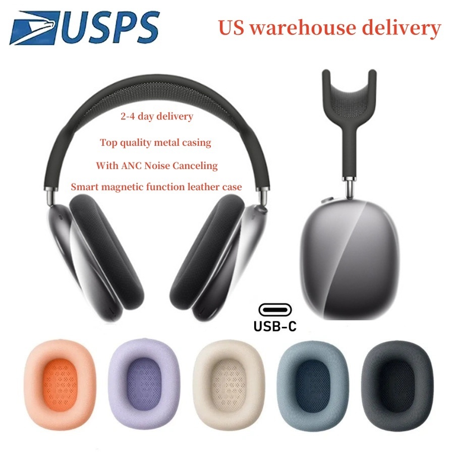 For airpods max 2 3 Headphone airpods pro max Wireless Earphone airpod maxes pro 3 ANC Top Quality airpodspro Max 2 Headphones Metal Earmuffs Smart Case