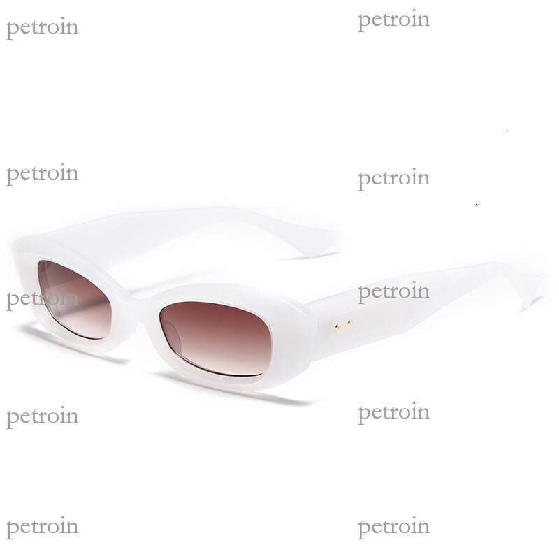 New Fashion Cat Eye Stud Small Square Frame Personality UV400 Sun Protection Sunglasses