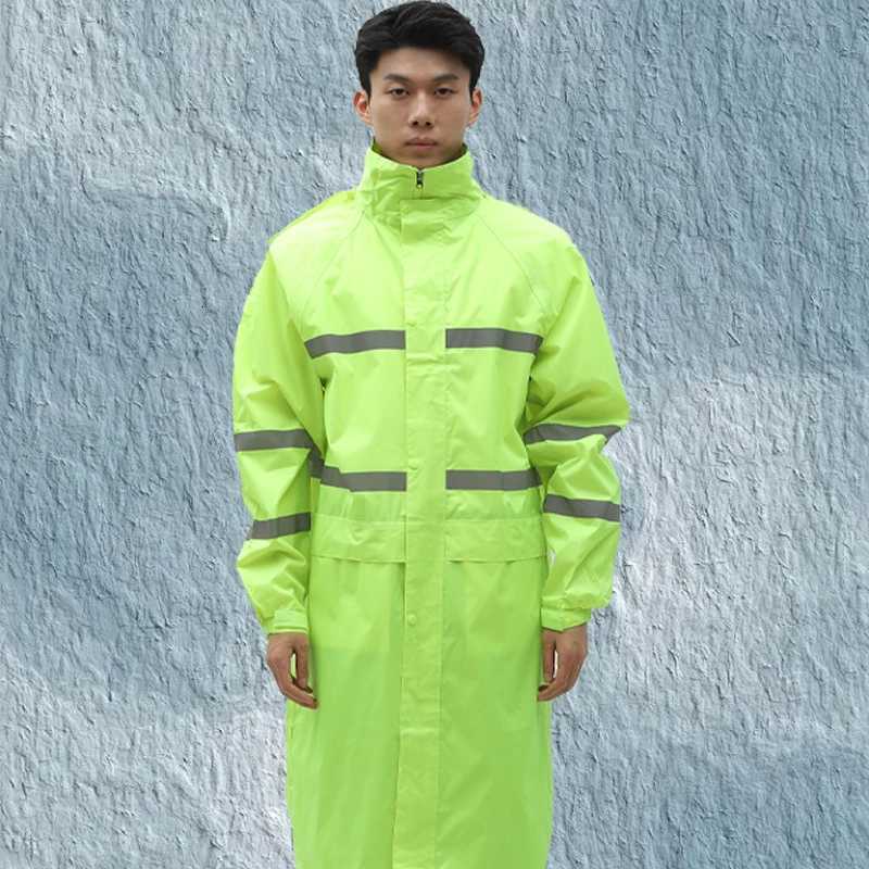 Raincoat Lengthened and Thickened Outdoor Sanitation Commuter Traffic Duty Fishing Clothing Labor Protection Raincoat Y250814