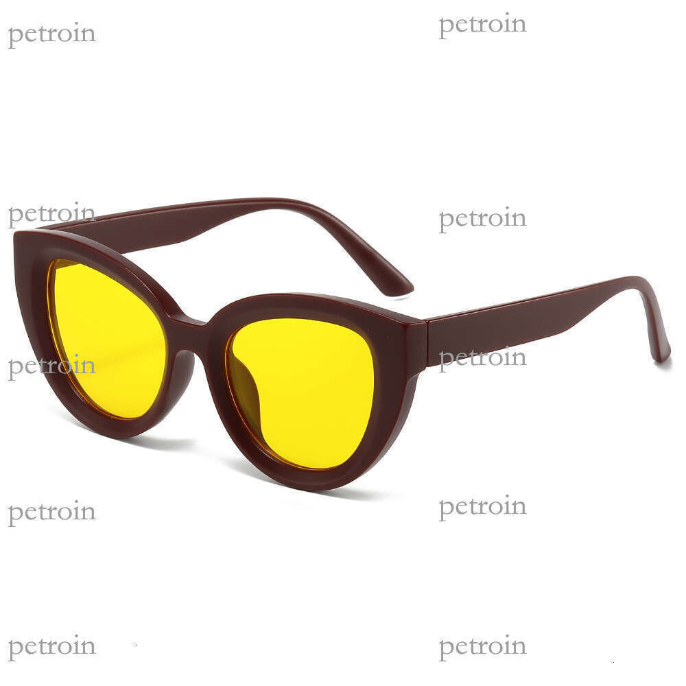 New Large Frame Cat Eye Personality Fashion Simple Street Style Travel Sunglasses