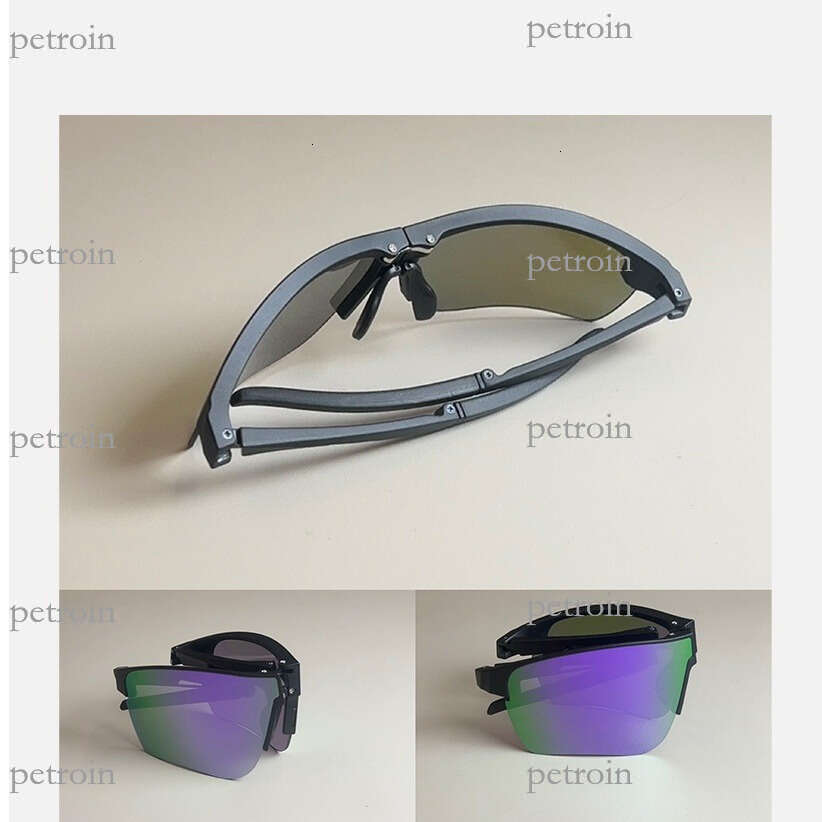 New Folding Outdoor Sports Cycling Half Frame Portable Colorful Sun Protection Sunglasses Professional Windproof Ultra-light Glasses