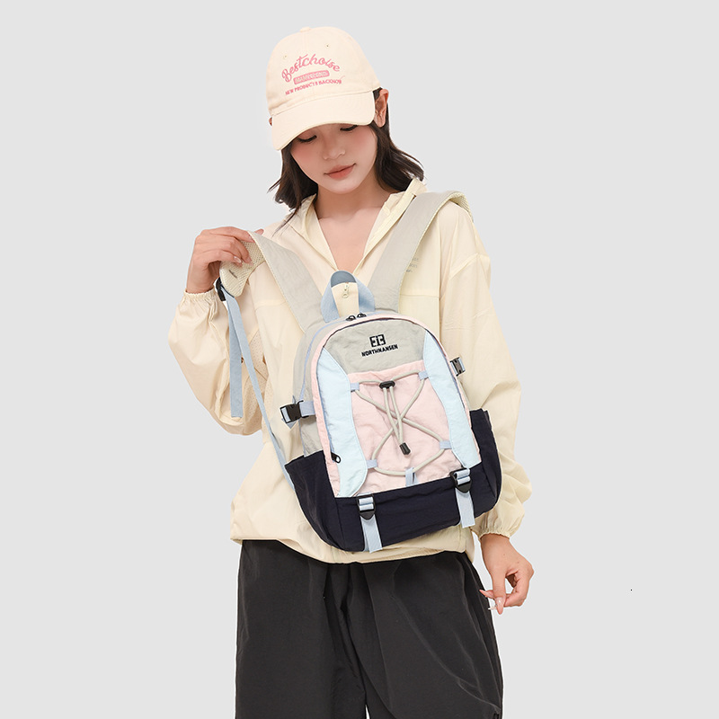 Autumn New Unisex Style Backpack For Couples Color Blocked Double Seam Large Capacity Casual Backpack Autumn New Designer Backpack Cycling Camping Bac