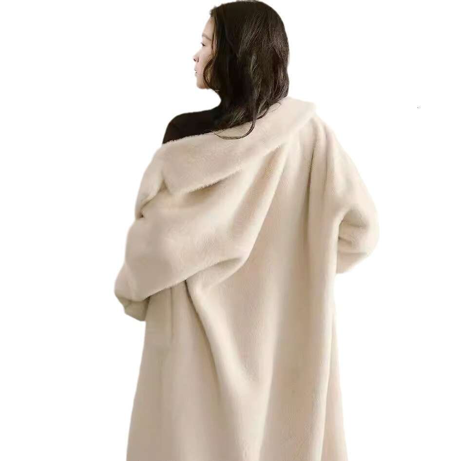 Fur One-piece Winter Thickened Long-suit Collar Imitation Mink Fur Eco-friendly Women's Coat Fashion Warm