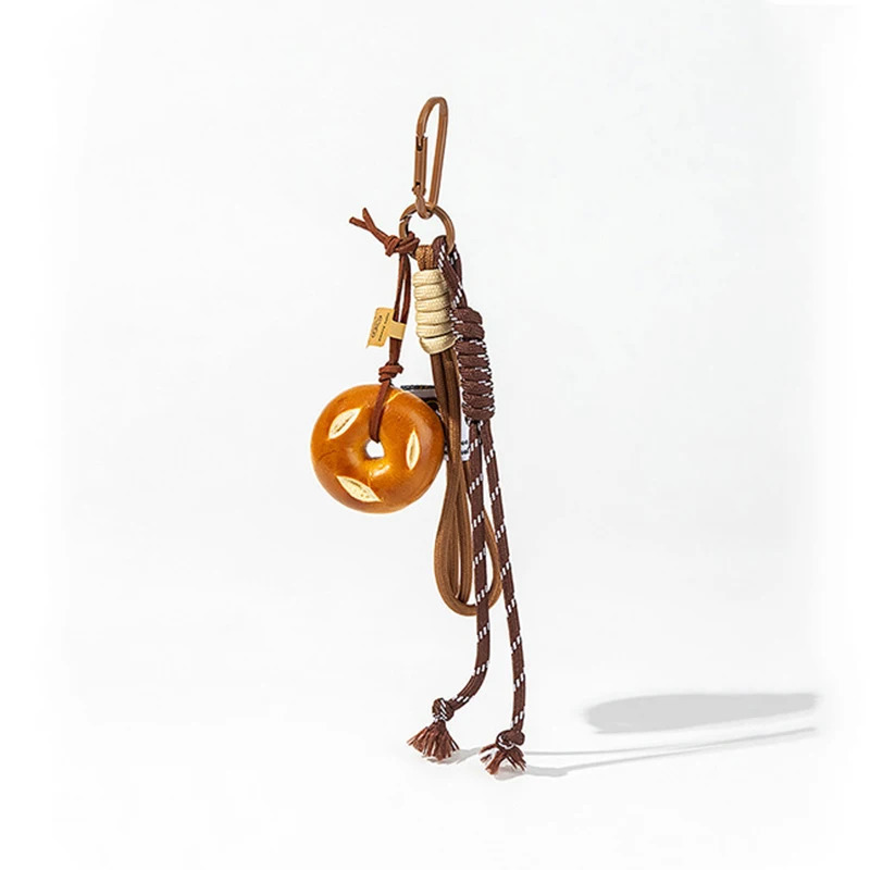 Braided Rope Bag Pendant High-grade Keychain Pendant Cute Alkaline Water Bread Ins Bag Pendant Chocolate Pendant 250811