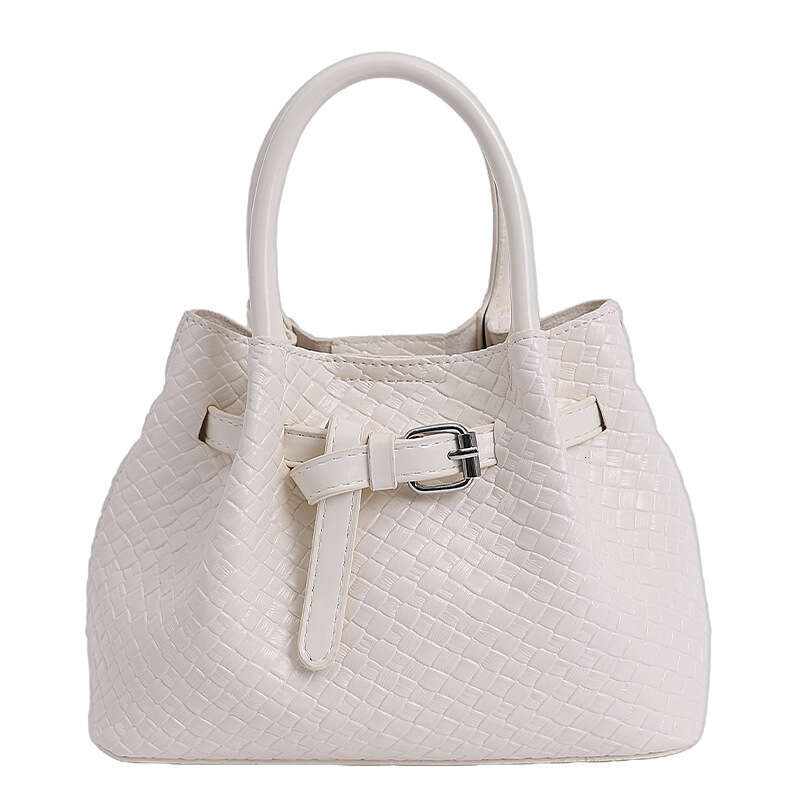 Korean Niche Woven Pattern Single Designer Bags Shoulder Luxury Tote for Women 2025 New Handheld Basket Bucket Crossbody Bag