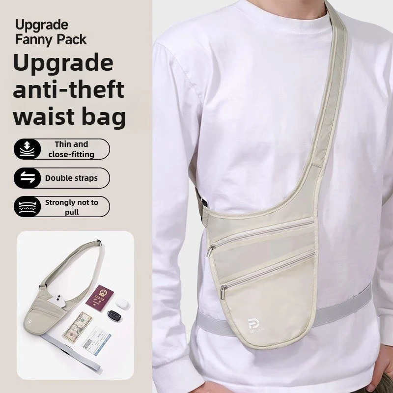 Travel close anti-theft waist bag passport carry-on abroad invisible document bag cell phone change anti-thief bags 250811