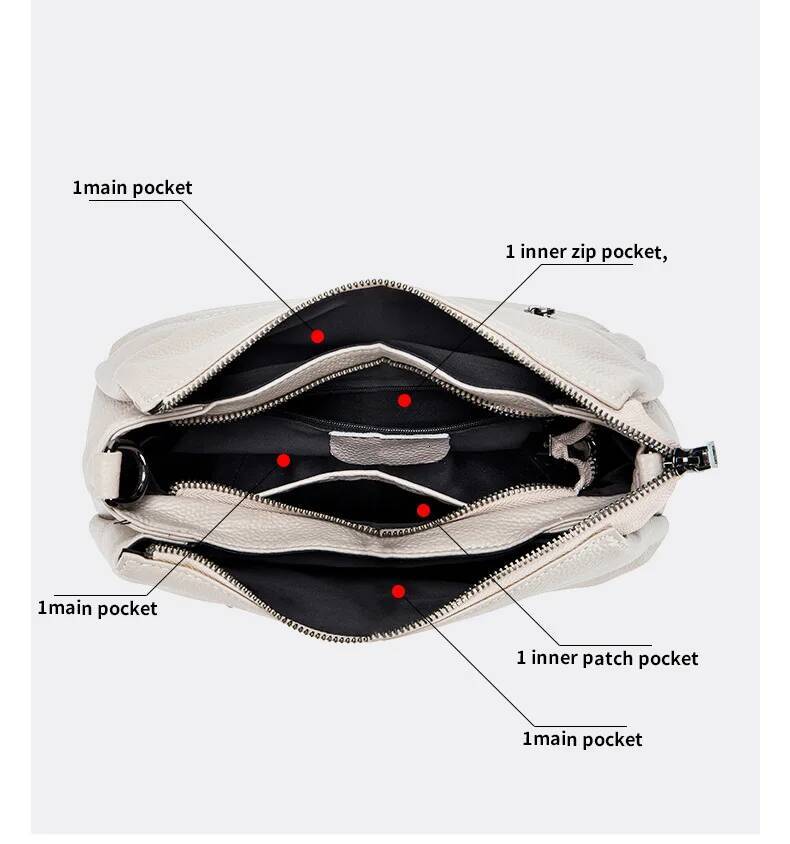 High Quality Real Handbag Ladies' Genuine Leather Shoulder Women's Casual Messenger Bags Versatile Crossbody Bag