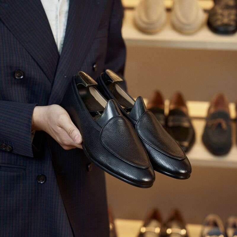 New British Business Dress Leather Shoes With Breathable Cowhide Toe Layer, Handmade Men's Shoe Covers, Pure Pigment