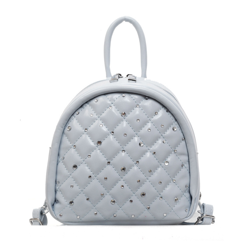 Autumn New Neutral Style Backpack With Quilted Rhinestone Decoration For Women Fashionable And Exquisite Handbag Autumn New Designer Bag