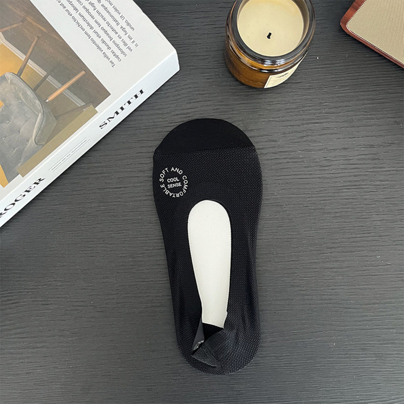 for Women, Comfortable Summer Thin Ice Silk Mesh Breathable Sweat-Absorbing Shallow Invisible Women's Socks, Solid Color Casual Boat Socks