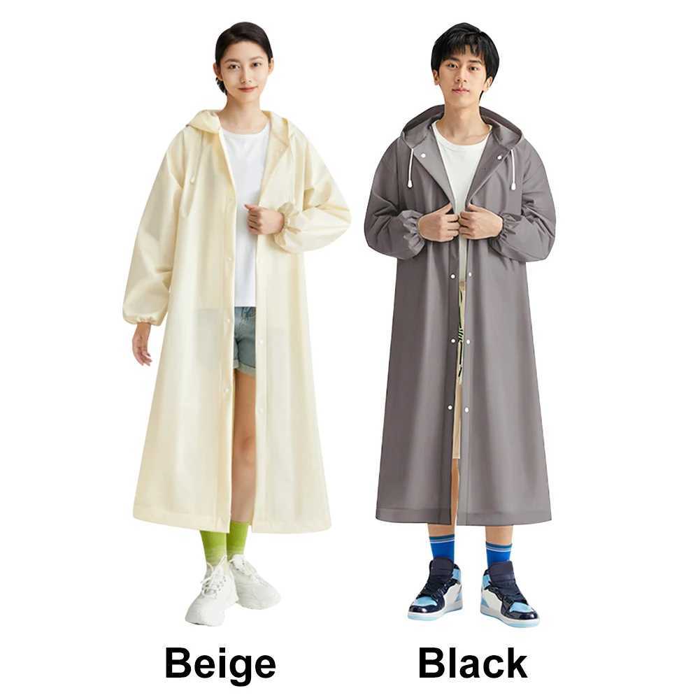 Disposable Adult Long Raincoat Windproof Waterproof Rain Coat Drawstring Hooded Rain Poncho Portable for Men Women Adults Y250814