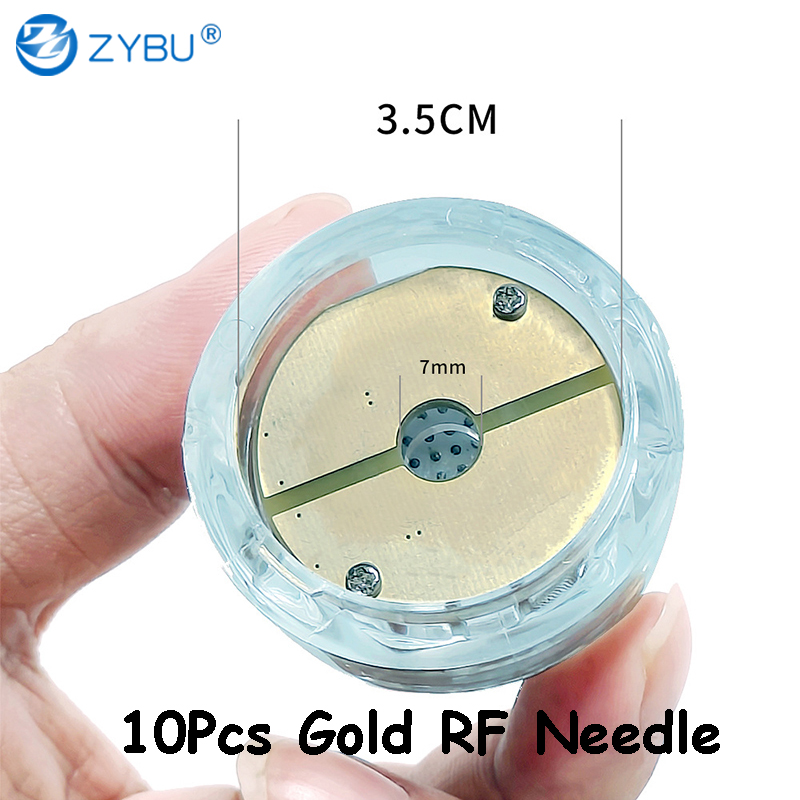 Gold-plated Disposable Needles Fractional Radiofrequency (RF) Microneedle Nano Pin Needle Cartridges with Options: 10, 25 & 64 Pins