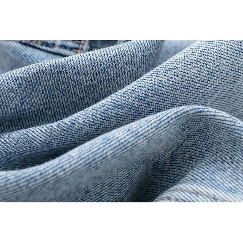 Designer Clothing 2025 Vintage Casual Crop Outwear Female Single Breasted Pocket Coat 2025 Spring Women Worn-Out Short Denim Jacket Lapel