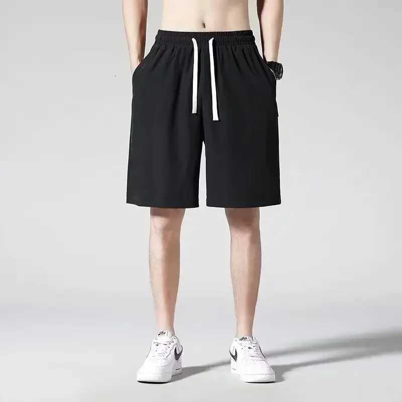 Shorts Loose-Fit Plus Size Mens Summer Thin Hong Kong Style Outerwear Pants Ultra-Thin Stocking Pants Casual Wear Y250814
