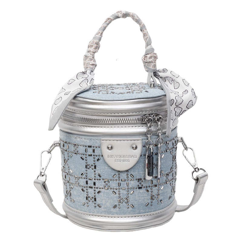 Fashionable Women's Makeup Bag Free Shipping Designer Hot Diamond Hand-held Bucket Bag New Versatile Single Shoulder Crossbody Bag Luxury Phone B