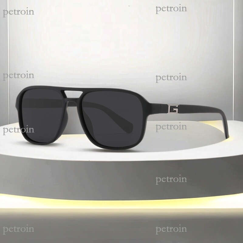 New Double Bridge High-End Square Men's UV Protection Driver Driving Polarized Sunglasses Trendy