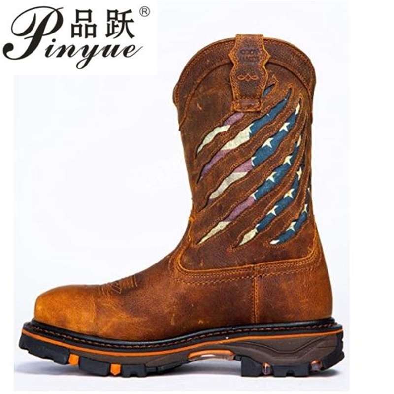 Classic Denim Boots Vbottom Genuine Handicraft Mens Round Head Locomotive Zapato De Hombre 35 48 w250801