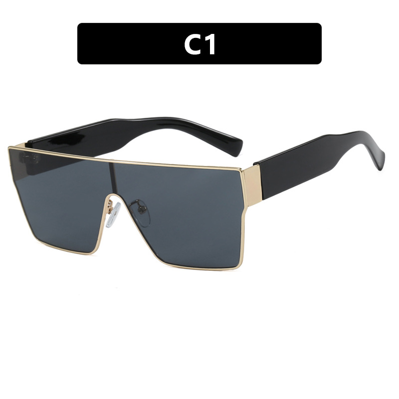 2025 New Arrival Women Square One Piece Over sized Sunglasses Trendy High End UV Protective Sunwear for Stylish Shading