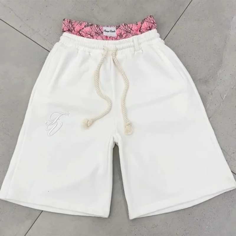 Y2K Retro Shorts Solid Color Pattern Double Waist Embroidered Streetwear Men Women Harajuku Hip Hop Casual Sports Shorts Y250814