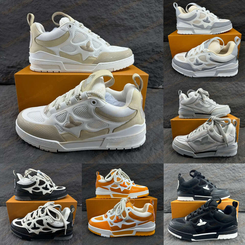 Top version Skate Shoes Original packaging box Designer Trainers High Quality Men and Women Sneakers Casual Lace-up Low-top Sports Breathable Black White