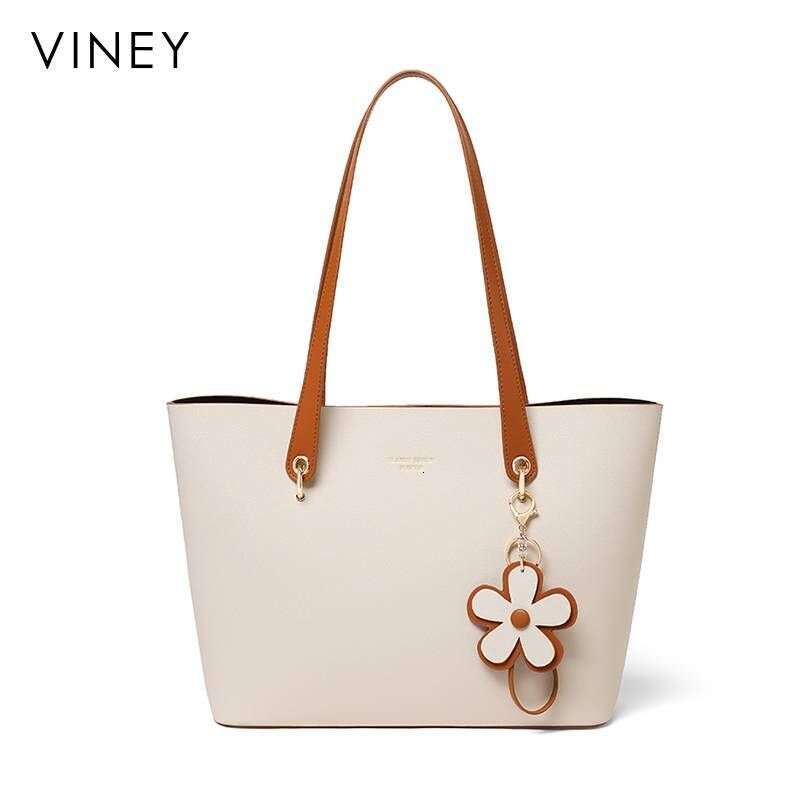 VINEY Summer New Women's Bags Commuter Genuine Leather Tote Bag Large Capacity Handbag