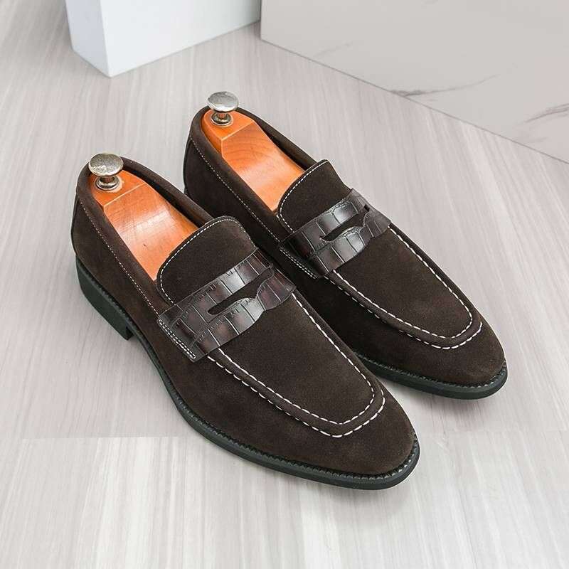 Fashion Men's Casual Leather Shoes Men Classic British Style Penny Loafers Moccasins Mens Party Wedding Outdoor Driving Flats