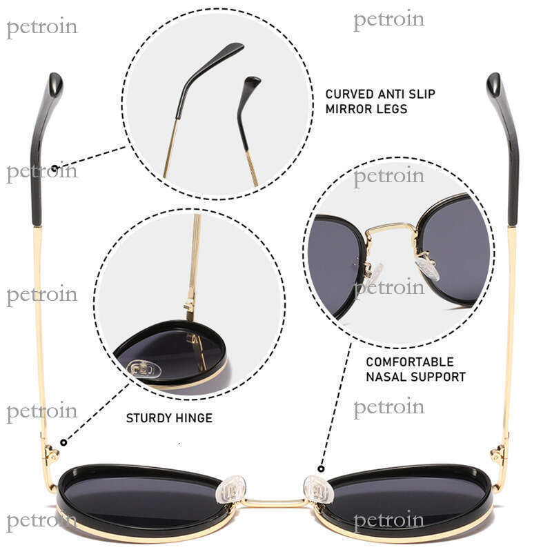 Round Frame Metal UV Protection Men and Women Classic fashion Trend Sunglasses