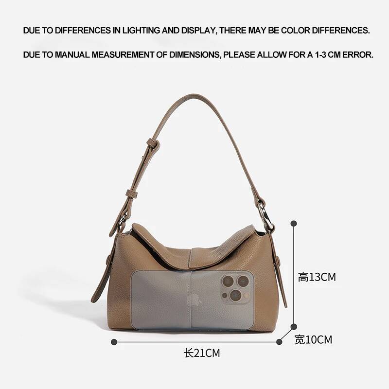 For Woman Designer Women's Handbag Cowhide Crossbody Bag Leather Armpit Commuter Shoulder Bags