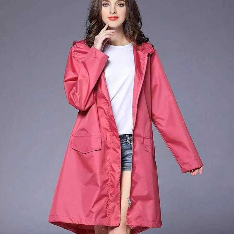 New Men Women Lightweight Hiking Rain Coat Poncho Waterproof Long Raincoat Adults Outdoor Breathable Biker Rain Rainwear Y250814