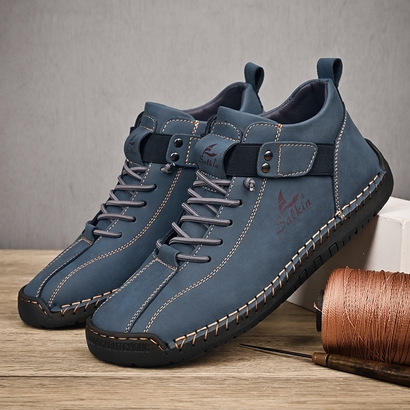 Handmade Leather Casual Men Shoes n Sneakers Man Breathable Ankle Boots Outdoor w250801