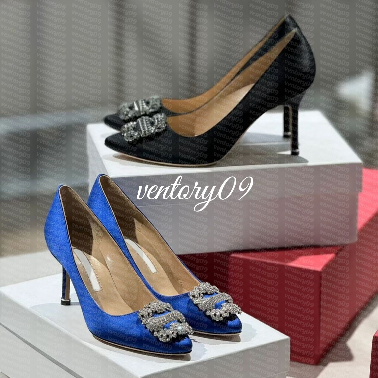 Designer High Heels Slingback heels Maysli kitten heels Women's Satin rhinestone pointy pump women's sexy party wedding stiletto pumps size 35-43