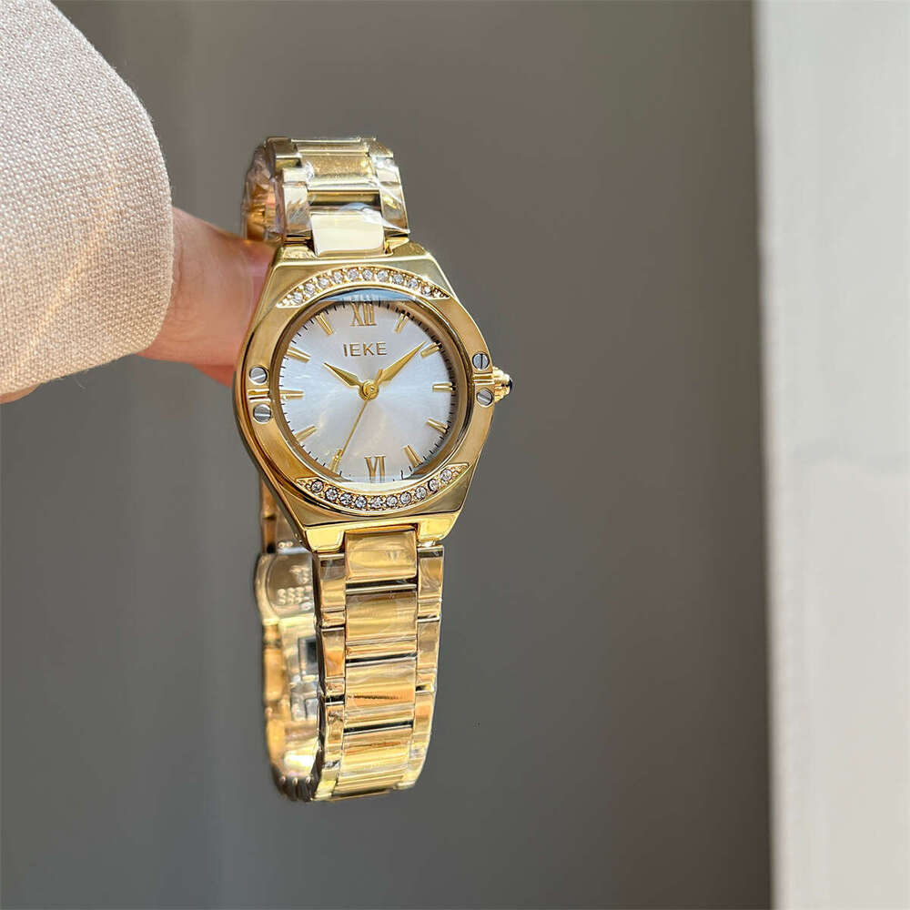 2025 New Style Rhinestone Dial Elegant Designer Fashion Steel Band Quartz Watch Casual for Women Women's Wristwatch