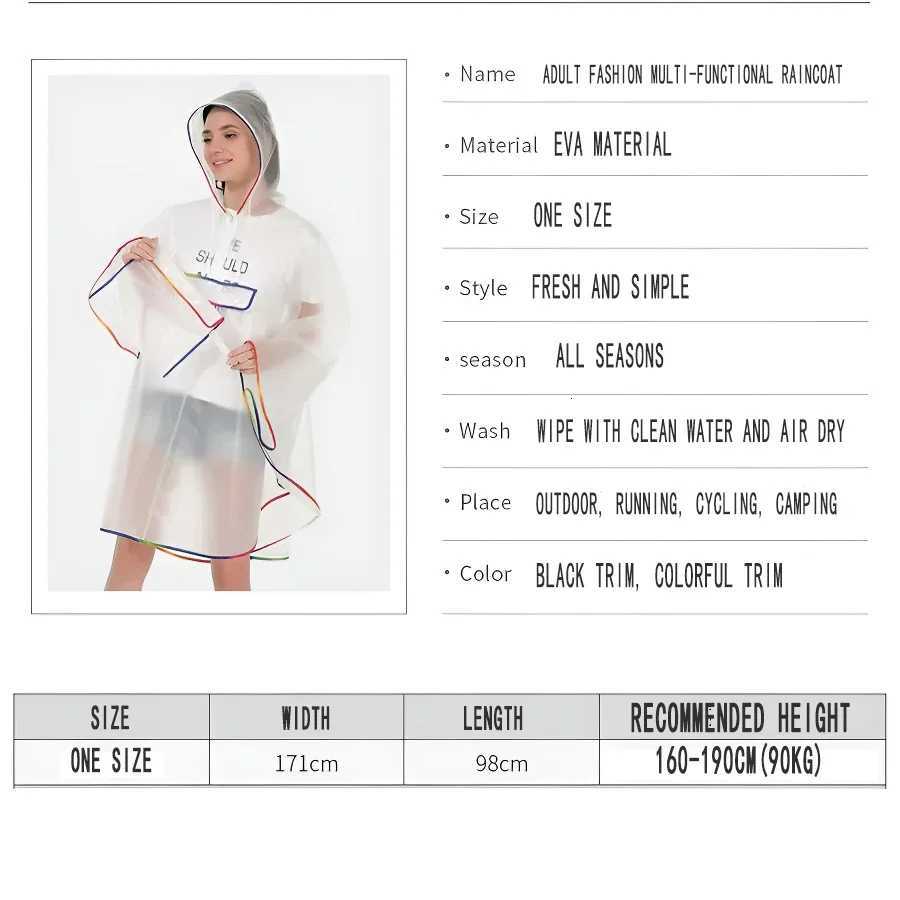 Poncho Reusable Cycling Bike Raincoat Rain Cape Poncho Hooded Rain Coat Mobility Scooter Cover Lightweight Y250814