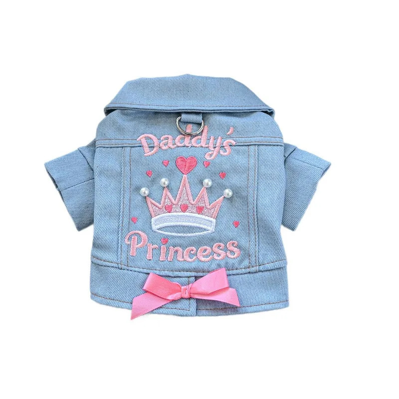 Pet Dog Cat Clothes Cute Princess Denim Jacket Puppy Kitten Adorable Fashion Outfi 250814