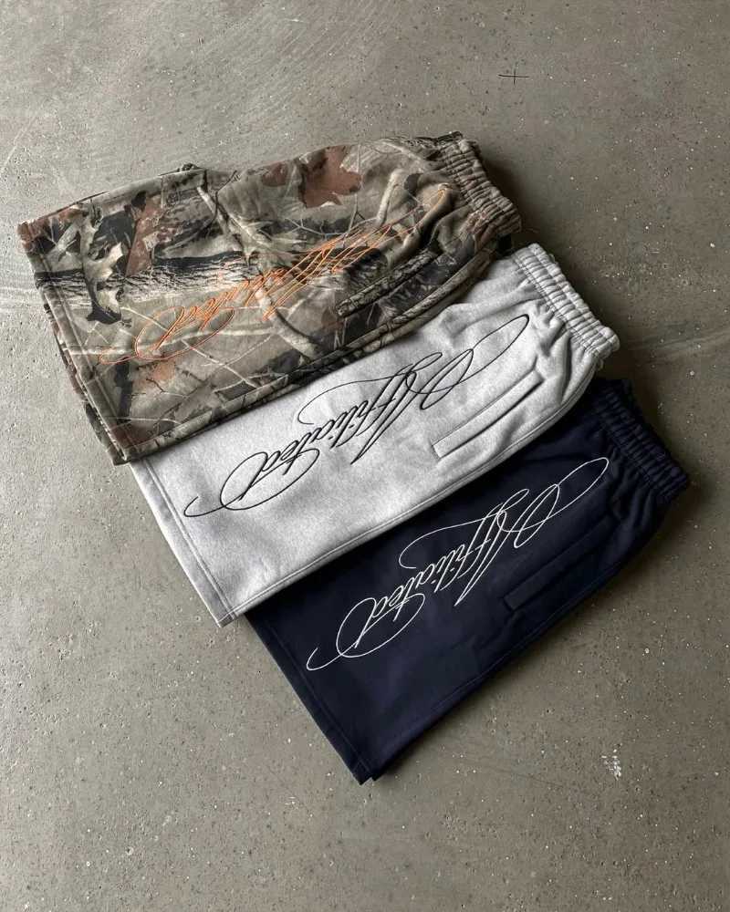 2025 Y2K Harajuku Street Fashion Letter Print Oversized Casual High Street Shorts Men American Fashion Brand High Waist Women Y250814