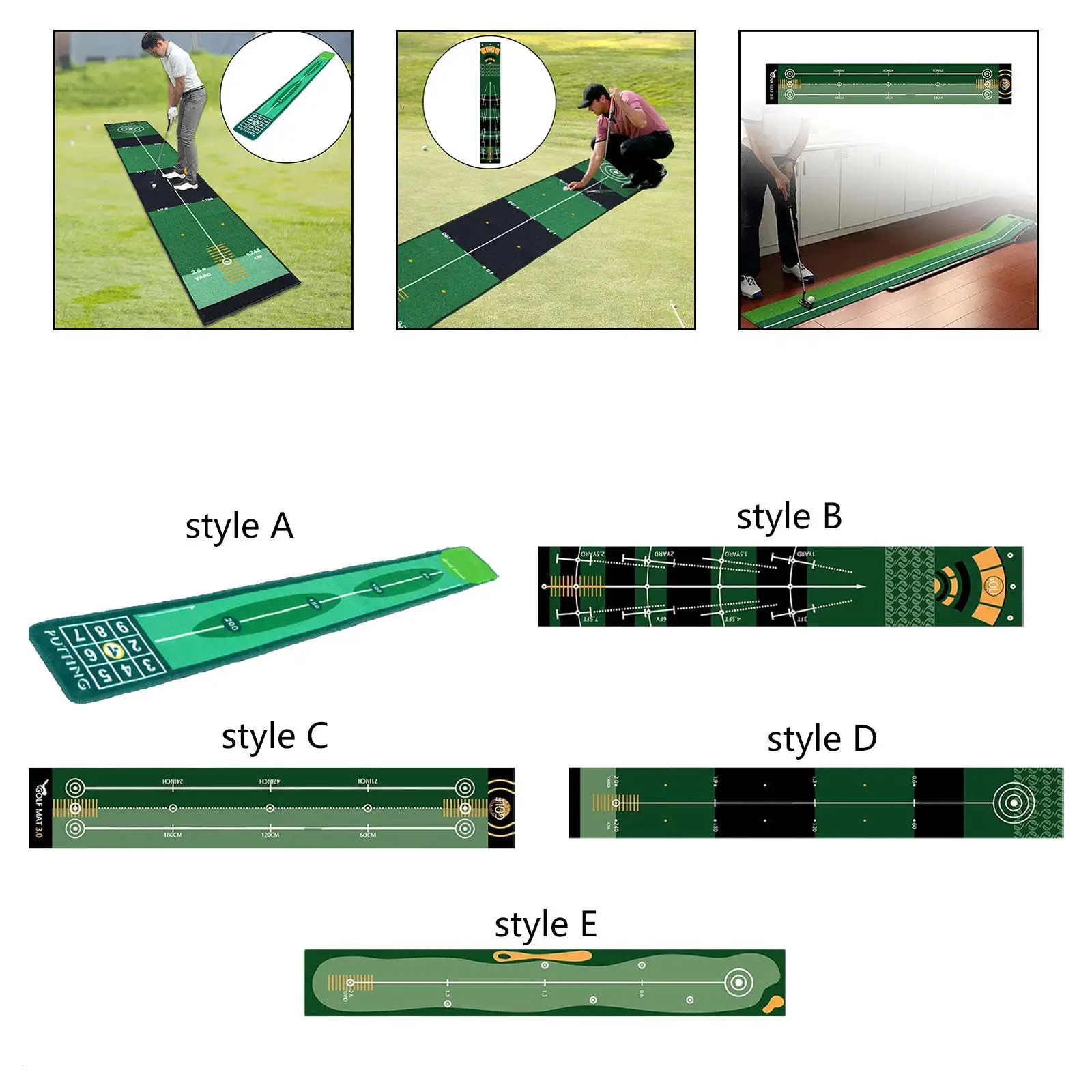 Golf Putting Mat Practical Golf Practice Mat for Park Office Indoor Outdoor 250814