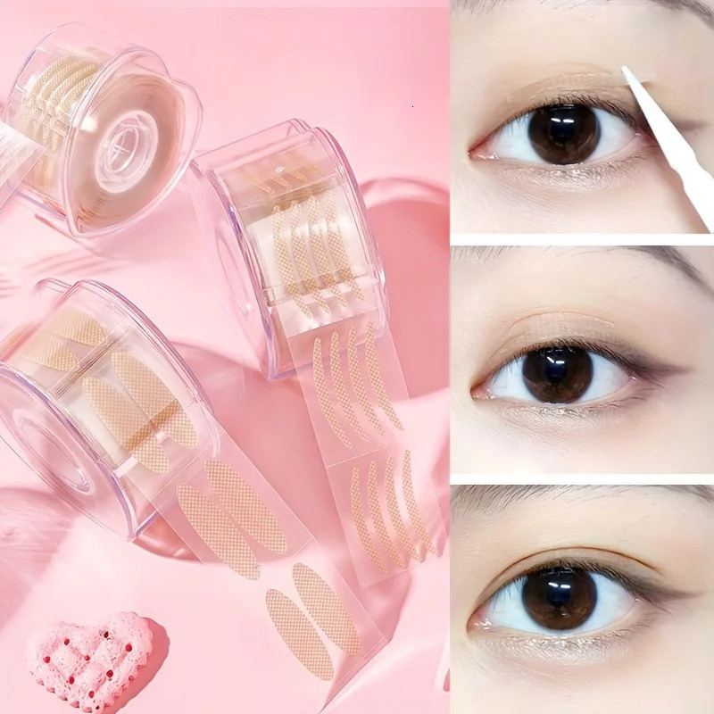 600Pcs/Set Eye Lift Strips Double Eyelid Tape Clear Gray Eyelid Stripe Big Eyes Invisible Double Fold Eyelid Sticker Makeup Tool 250811