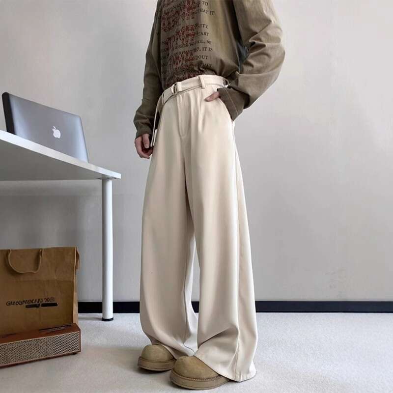Cleanfit Scimitar Trousers Men Spring Loose High-End Casual Trendy American Style Draped Wide-Leg Pants B5
