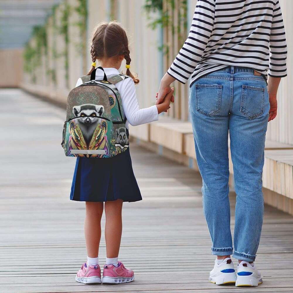 ute Ring Tailed Lemur Toddler Boy Backpack with Leash, Small Kids School Bag Preschool Backpacks 123 123