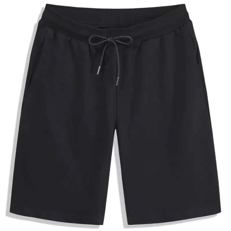 2025 Summer Mens Shorts Elastic Drawstring Shorts Joggers Loose Fitness Breathable Sports 5 Piece Solid Color Casual Pants Y250814