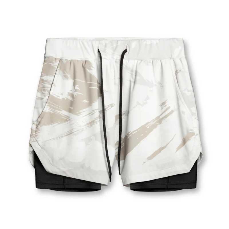 Fashion Gym Shorts for Men Clothing Casual Sweatpants Outdoor Running and Cycling Breathable Double-layer Shorts Men Y250814