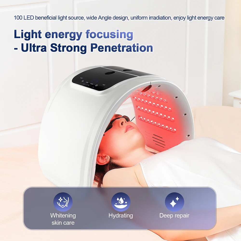 foreverlily LED Face Mask PDT Machine 7 Colors Light Pon Skin Rejuvenation Facial Body Beauty Spa Nano Spray Face Body Mist 250731
