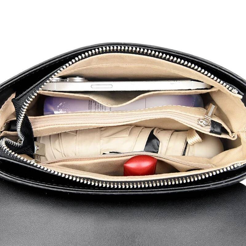 Designer Solid Color 100% Genuine Leather Women Shoulder Crossbody Bags Fashion Women's Totes Female Handbags Sac A Main