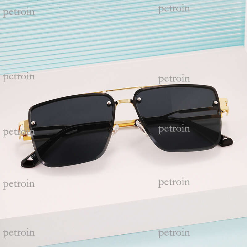 New Frameless Cut Edge Fashion Trendy Unisex High-end Personality Square Street Style Sunglasses