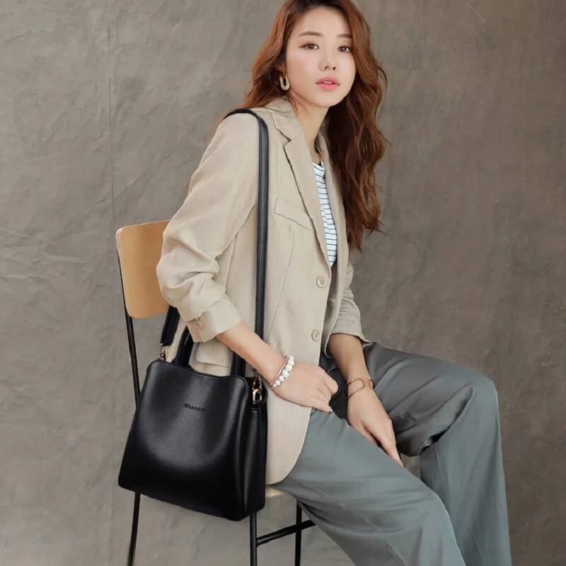 High Quality For Women 2025 New Fashionable Commuter Women's Handbag PU Large Capacity Shoulder Crossbody Bag