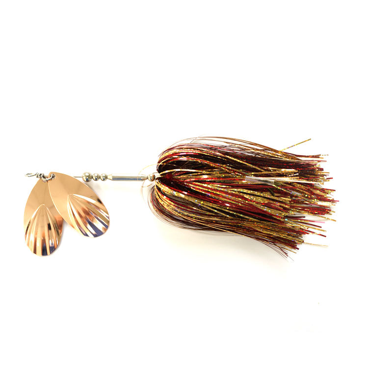 Soft Tinsel Seasky Spinner Bait - Metal Spoon Lure for Pike & Muskie Freshwater Fishing