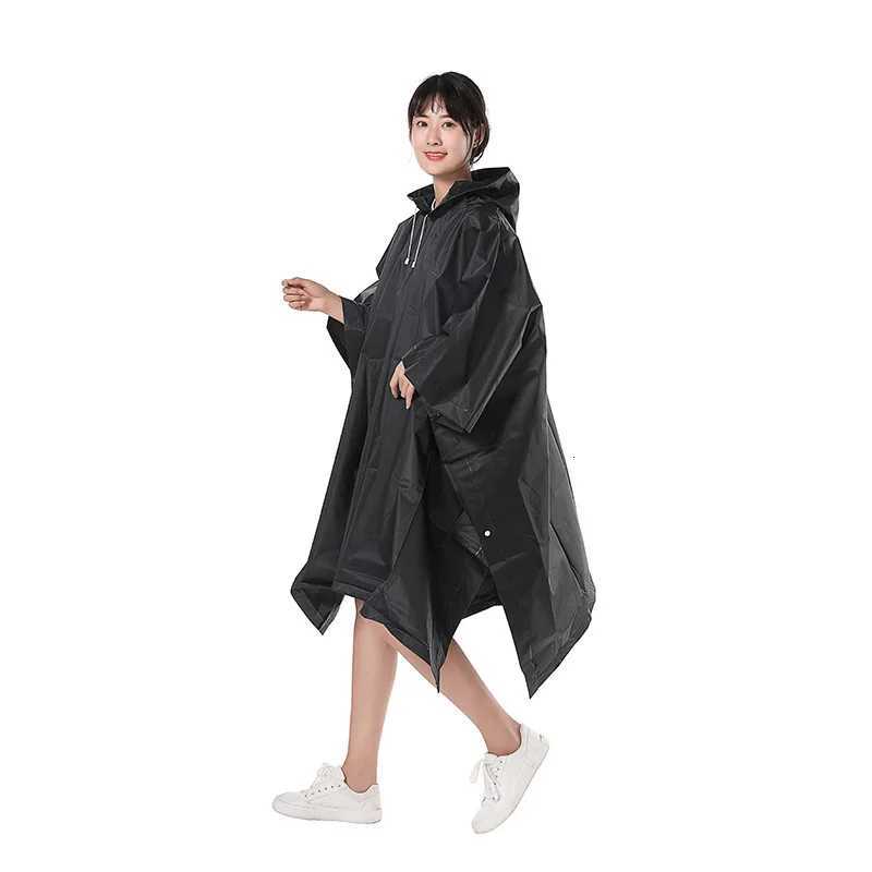 High Quality EVA Unisex Raincoat Thickened Raincoat Women Waterproof Poncho Men Black Bicycle Camping Waterproof Rainwear Suit Y250814