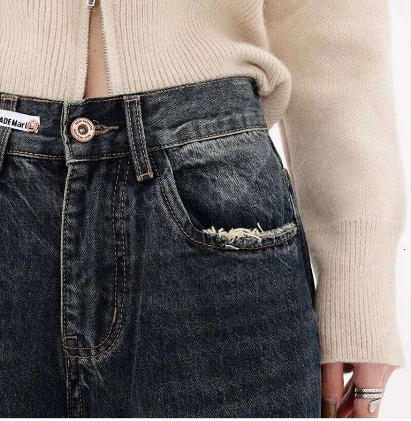 Haruku Y2K Jeans Women's Streetwear Retro Fashion Waisted High Street Loose Wide Leg Denim Pants Women